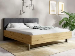 Home affaire Polsterbett »Bett Loreto, Maße: B/T/H 185,5/211/98 cm« Bett 180x200 cm mit gepolstertem Kopfteil