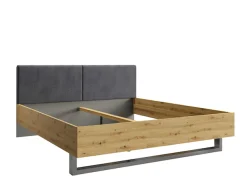 Home affaire Polsterbett »Bett Loreto, Maße: B/T/H 185,5/211/98 cm« Bett 180x200 cm mit gepolstertem Kopfteil