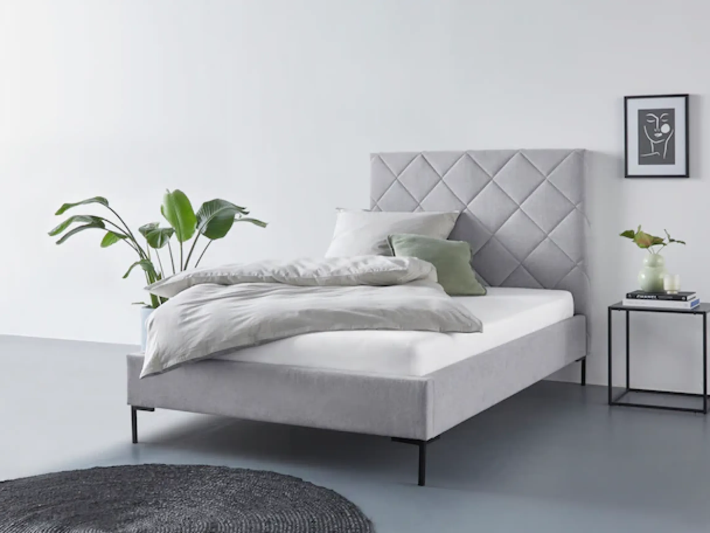 Home affaire Polsterbett »Charlott« Modernes Polsterbett mit oder ohne Lattenrost