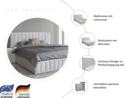 Home affaire Polsterbett »Effy erhältlich in der Breite 180x200cm« wahlweise mit Lattenrost und King-Matratze (28cm)