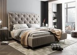 Home affaire Polsterbett »Elloree, in 4 Breiten, hinten mit Originalstoff bezogen, auch in Leder« Kopfteilhöhe 143cm, belastbar bis 280 kg, auch in Überlänge 220cm