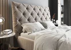 Home affaire Polsterbett »Elloree, in 4 Breiten, hinten mit Originalstoff bezogen, auch in Leder« Kopfteilhöhe 143cm, belastbar bis 280 kg, auch in Überlänge 220cm