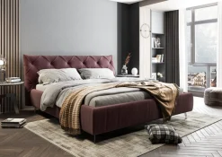 Home affaire Polsterbett »Elloree in 4 Breiten bis 200cm, auch in Leder« Kopfteilhöhe 105cm, belastbar bis 280 kg, auch in Überlänge 220cm
