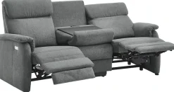 Home affaire Polstergarnitur »Turin, 2,5- & 3-Sitzer mit elektrischer Relaxfunktion« Set, 4 tlg. tlg. inkl. Tisch, USB & Steckdose, Federkern & pflegeleichtem Bezug