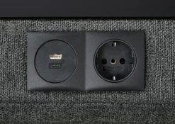 Home affaire Polstergarnitur »Turin, 2,5- & 3-Sitzer mit elektrischer Relaxfunktion« Set, 4 tlg. tlg. inkl. Tisch, USB & Steckdose, Federkern & pflegeleichtem Bezug