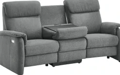 Home affaire Polstergarnitur »Turin, 2,5- & 3-Sitzer mit elektrischer Relaxfunktion« Set, 4 tlg. tlg. inkl. Tisch, USB & Steckdose, Federkern & pflegeleichtem Bezug
