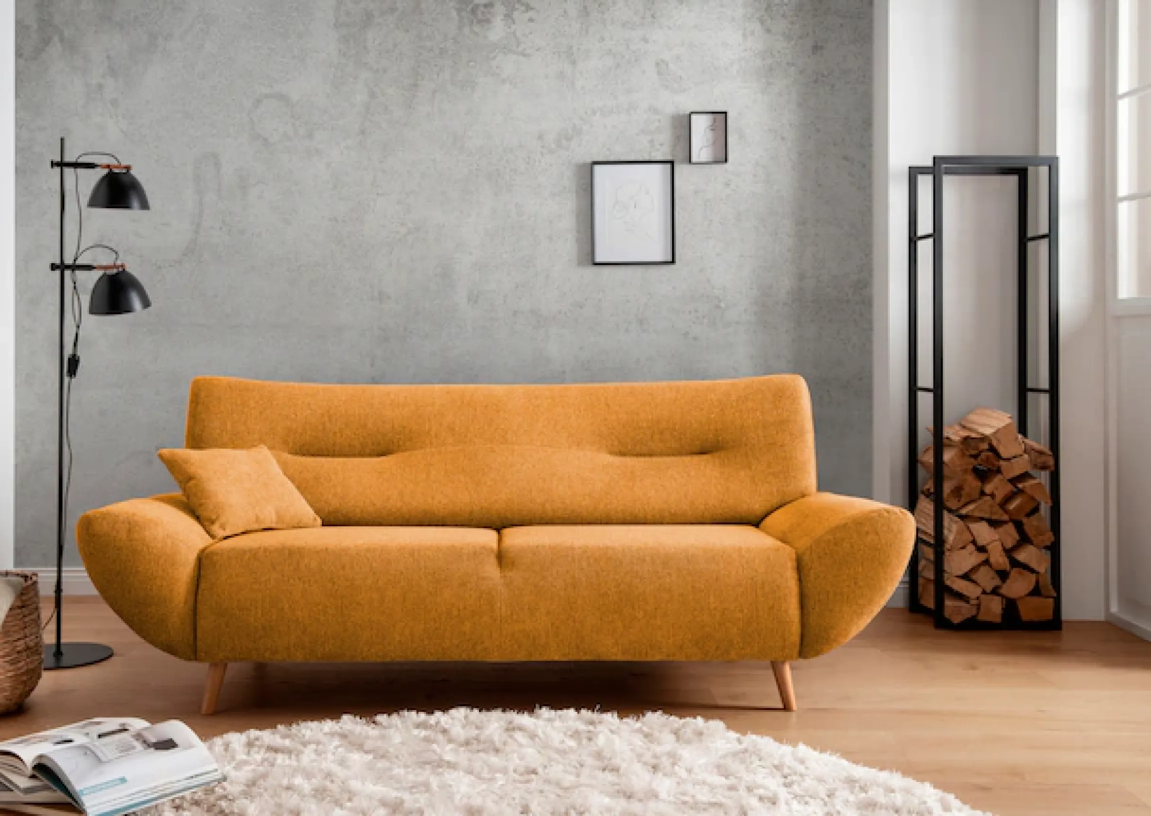 Home affaire Polstergarnitur »Drago elegant und zeitlos, komfortabel, moderne Formensprache« Set, 3-Sitzer, 2-Sitzer und Sessel, 3 Stk. tlg. Set 3-2-1,bequem, versch. Stoffe, inkl. 2 Zierkissen