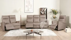 Home affaire Polstergarnitur »FINNARA, 3+2+1, elelektrische Relaxfunktion, USB A/C« Liegefunktion 105°-135°, Federkern,