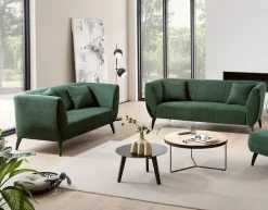 Home affaire Polstergarnitur »Lazio modern und bequem, schmale Armlehnen, tolle Detailverarbeitung« Set, 3-Sitzer und 2-Sitzer, 2 Stk. tlg. zwei verschiedene Fußfarben wählbar
