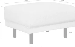 Home affaire Polsterhocker »AGNIAB/T/H: 70/64/43 cm« passend zur Serie, auch in Cord und Bouclé