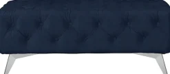 Home affaire Polsterhocker »Amaury« Chesterfield-Optik, Breite 120cm, Fußfarbe wählbar