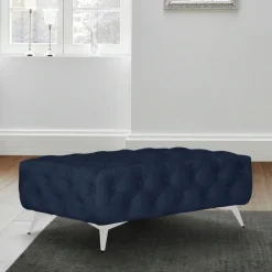 Home affaire Polsterhocker »Amaury« Chesterfield-Optik, Breite 120cm, Fußfarbe wählbar