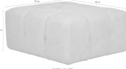 Home affaire Polsterhocker »APERIRE Sitzhocker mit Steppung, Maße B/T/H: 76/76/41 cm« passend zur Serie, hoher Sitzkomfort und modernes Design