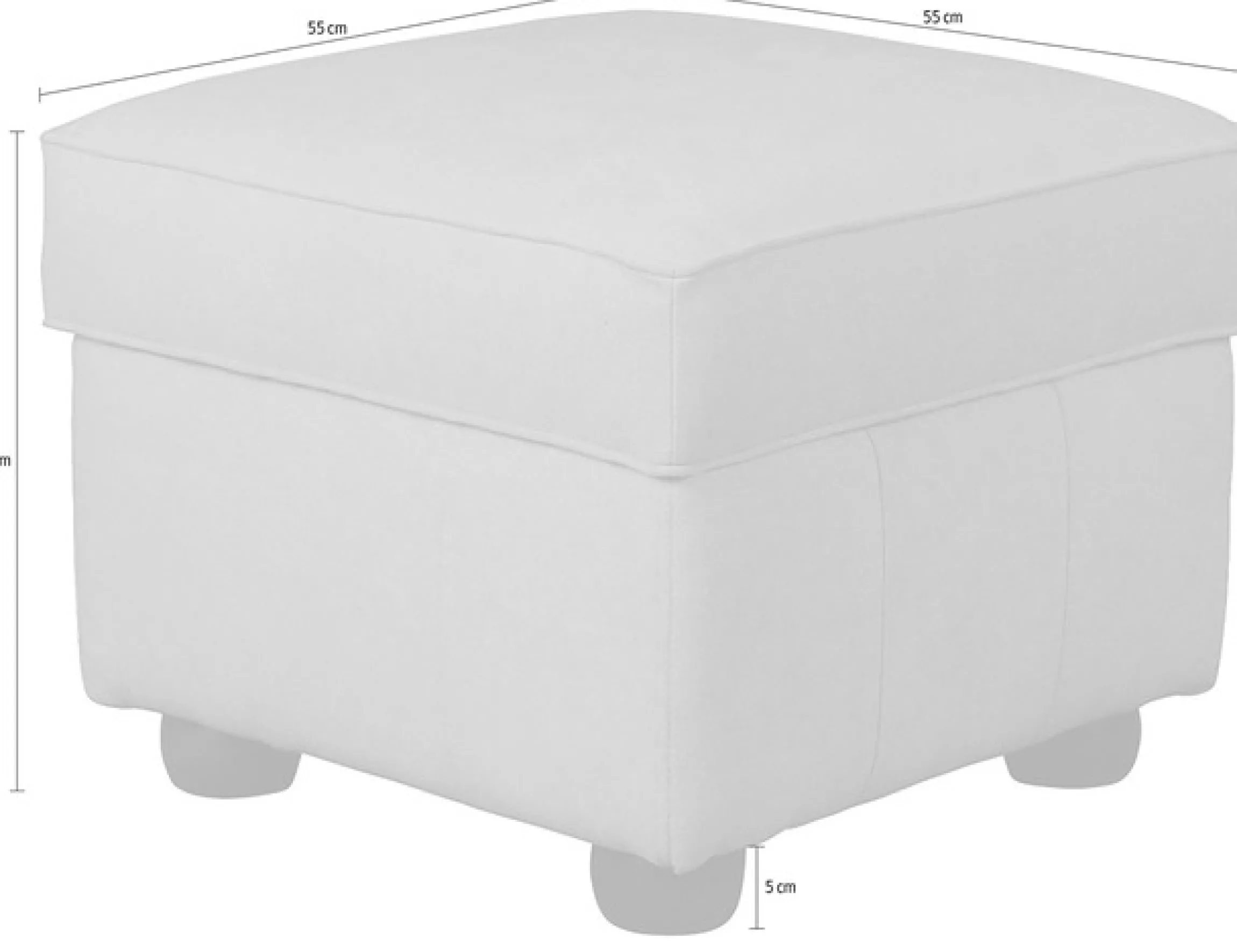 Home affaire Polsterhocker »CHARENTE, Chesterfield Hocker, Maße B/T/H: 55/55/73 cm« passend zur Serie Charente, in hochwertiger Verarbeitung