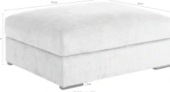 Home affaire Polsterhocker »Casa XL, B: 101 cm« Mega-Hocker, in Cord oder Chenille-Struktur, Federkern