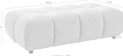 Home affaire Polsterhocker »Cozy Bubble, mit eleganter Steppung, weich gepolstert, 143x73 cm« 1 Stk. tlg. passend zum Sofa und dem drehbaren Sessel der Graceland-Serie