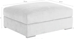 Home affaire Polsterhocker »Finca XXL, B: 125 cm« Mega-Hocker, in Cord oder Chenille-Struktur wählbar