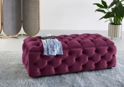 Home affaire Polsterhocker »KALINA, hochwertige Knopfheftung, B/T/H: 120/55/45 cm« mit Staufach und innenliegenden Laschen zur besseren Aufbewahrung