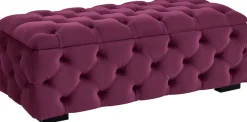 Home affaire Polsterhocker »KALINA, hochwertige Knopfheftung, B/T/H: 120/55/45 cm« mit Staufach und innenliegenden Laschen zur besseren Aufbewahrung