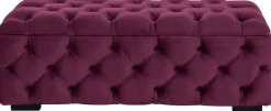 Home affaire Polsterhocker »KALINA, hochwertige Knopfheftung, B/T/H: 120/55/45 cm« mit Staufach und innenliegenden Laschen zur besseren Aufbewahrung