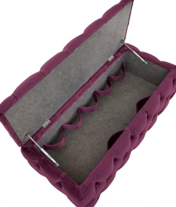 Home affaire Polsterhocker »KALINA, hochwertige Knopfheftung, B/T/H: 120/55/45 cm« mit Staufach und innenliegenden Laschen zur besseren Aufbewahrung