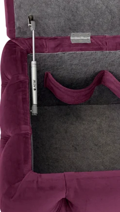 Home affaire Polsterhocker »KALINA, hochwertige Knopfheftung, B/T/H: 120/55/45 cm« mit Staufach und innenliegenden Laschen zur besseren Aufbewahrung