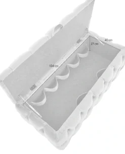 Home affaire Polsterhocker »KALINA, hochwertige Knopfheftung, B/T/H: 120/55/45 cm« mit Staufach und innenliegenden Laschen zur besseren Aufbewahrung
