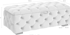 Home affaire Polsterhocker »KALINA, hochwertige Knopfheftung, B/T/H: 120/55/45 cm« mit Staufach und innenliegenden Laschen zur besseren Aufbewahrung