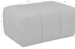 Home affaire Polsterhocker »LYOTH Sitzhocker mit Steppung, Maße B/T/H: 76/76/41 cm« passend zur Serie, hoher Sitzkomfort und modernes Design