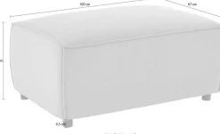 Home affaire Polsterhocker »Marva, B: 100 cm« passend zur Polsterserie 