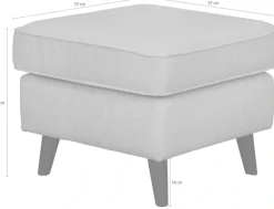 Home affaire Polsterhocker »Polsterhocker CHISTELLE, auch in Bouclé« mit Wellenunterfederung, Maße: B/TH:57/57/46 cm