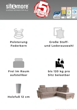 Home affaire Polsterhocker »Palmera, B: 58 cm« mit Stauraum, Federkern
