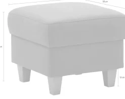 Home affaire Polsterhocker »Palmera, B: 58 cm« mit Stauraum, Federkern