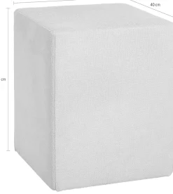 Home affaire Polsterhocker Polsterhocker eckig, stoffbezogen