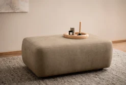 Home affaire Polsterhocker »Torge, Hocker in Cord, Samtvelours oder Struktur« passend zur Serie Torge, rechteckig, bequemer Sitzkomfort