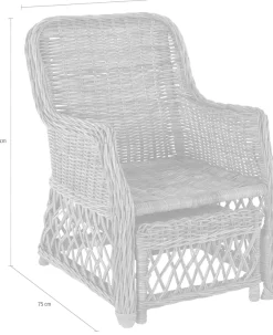 Home affaire Rattanstuhl () Handarbeit, Maße (B/T/H): (67/75/91)