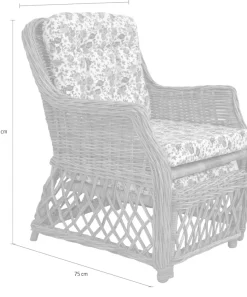 Home affaire Rattanstuhl () Handarbeit, Maße (B/T/H): (67/75/91)