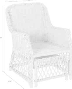 Home affaire Rattanstuhl () Handarbeit, Maße (B/T/H): (67/75/91)