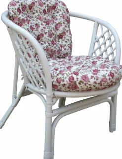 Home affaire Rattanstuhl »Rattansessel« () 2erSet aus Rattan mit Kissenauflage, im Röschendessin, Breite 66 cm