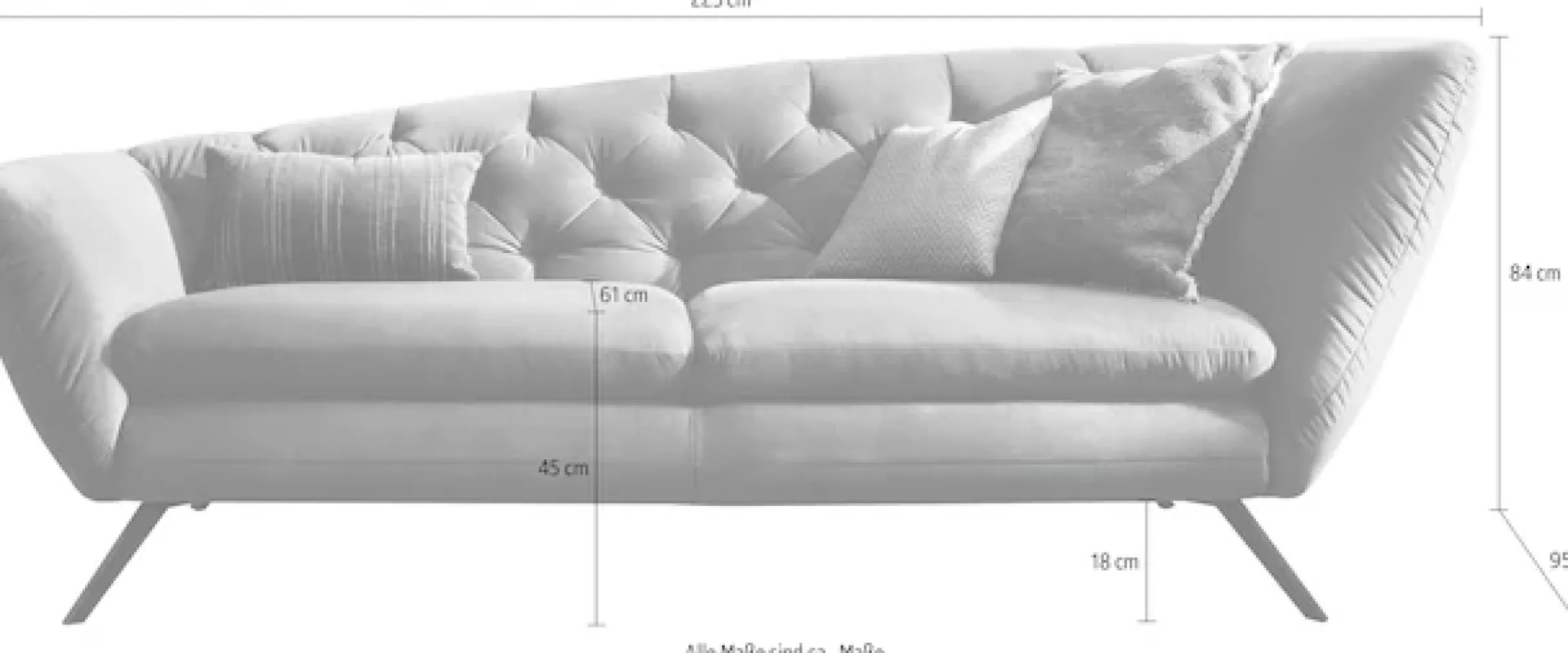 Home affaire Recamiere »Beatrice, bequem und zeitlos elegant, Breite 223cm,« Recamiere links oder rechts, passend zur "Beatrice"-Serie