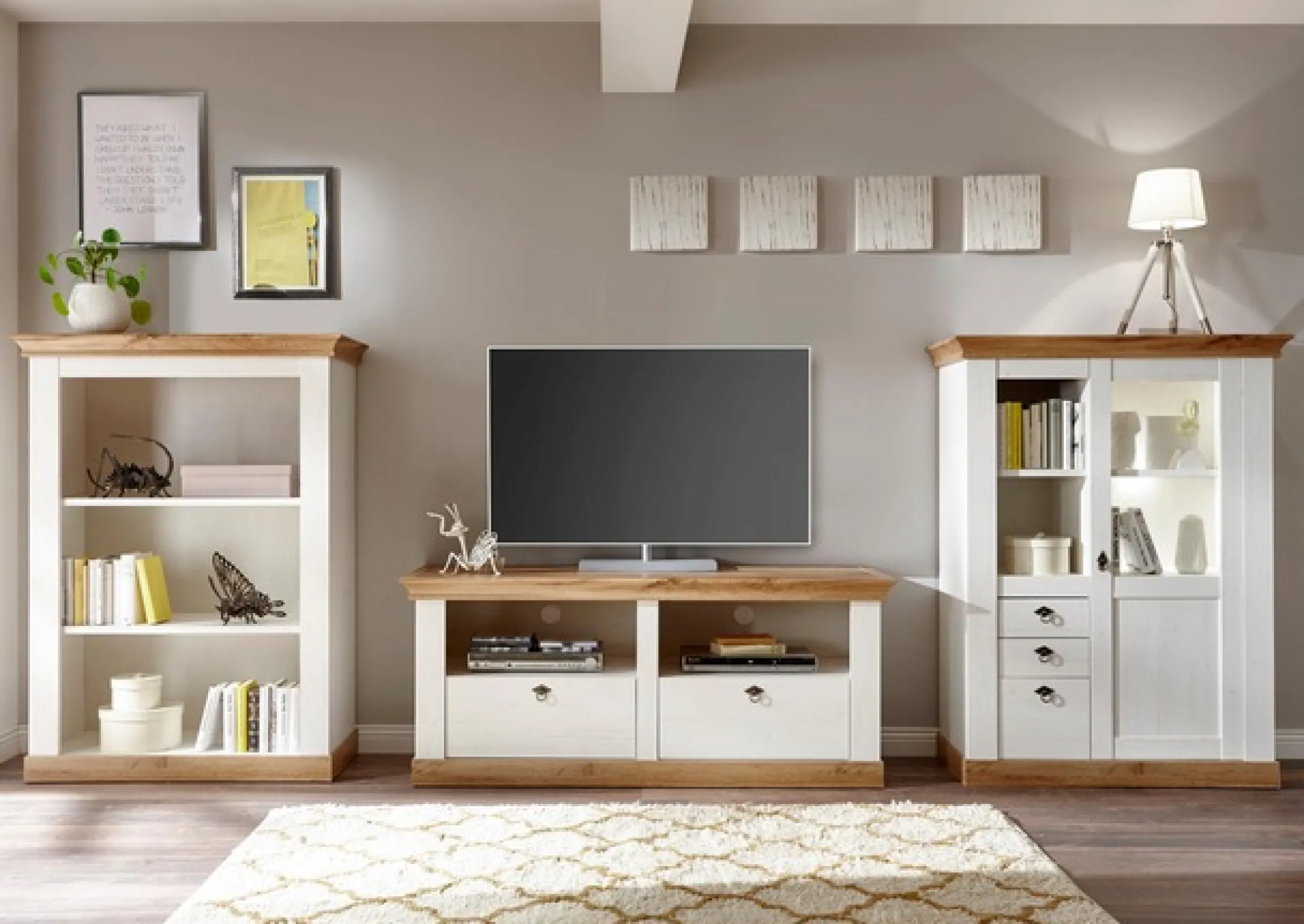 Home affaire Regal »Cremona, Schrank, Wohnzimmerschrank, Mehrzweckschrank, Regal« im Landhausstil, ausreichend Stauraum, vielseitig, 102 cm breit