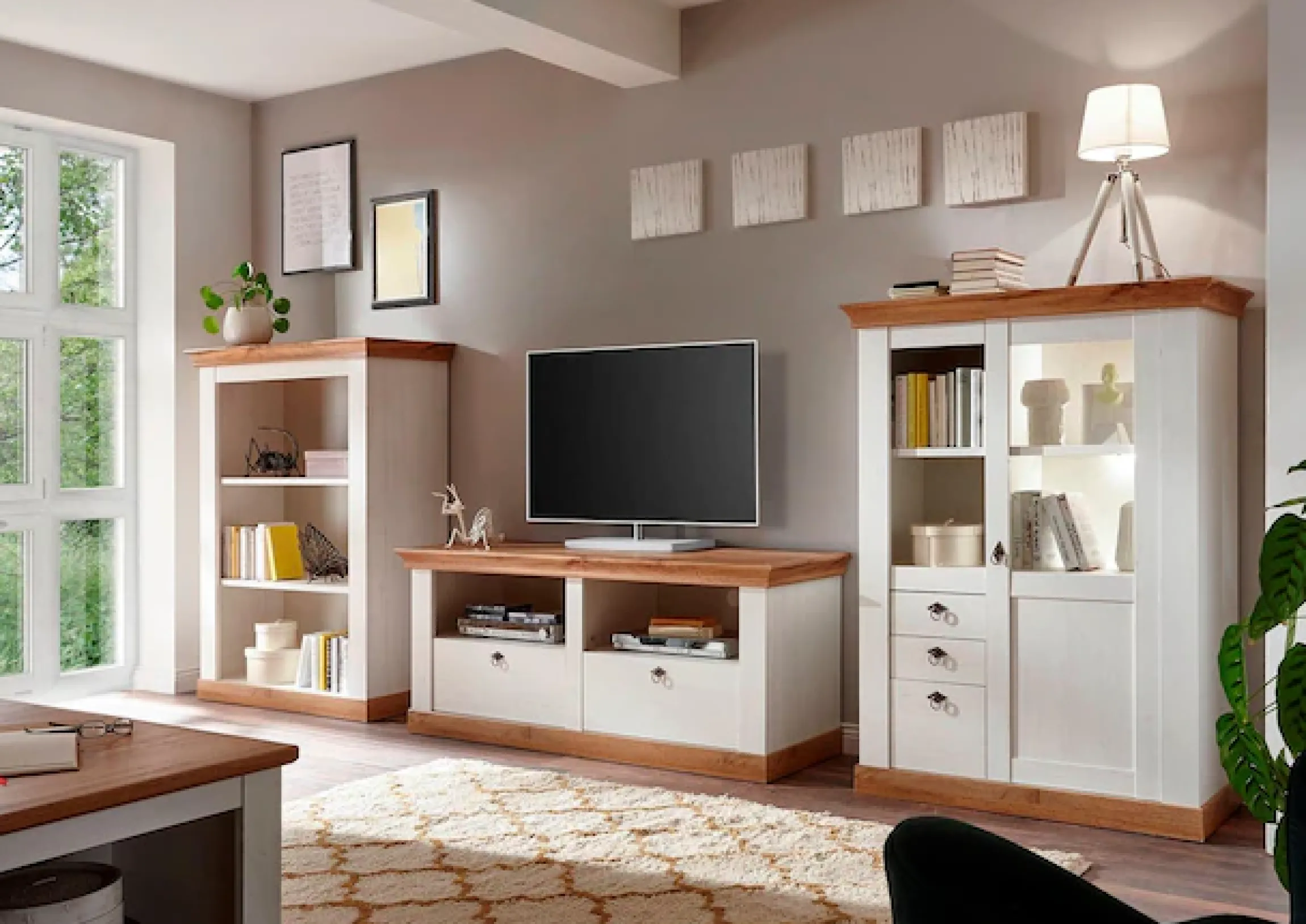 Home affaire Regal »Cremona, Schrank, Wohnzimmerschrank, Mehrzweckschrank, Regal« im Landhausstil, ausreichend Stauraum, vielseitig, 102 cm breit