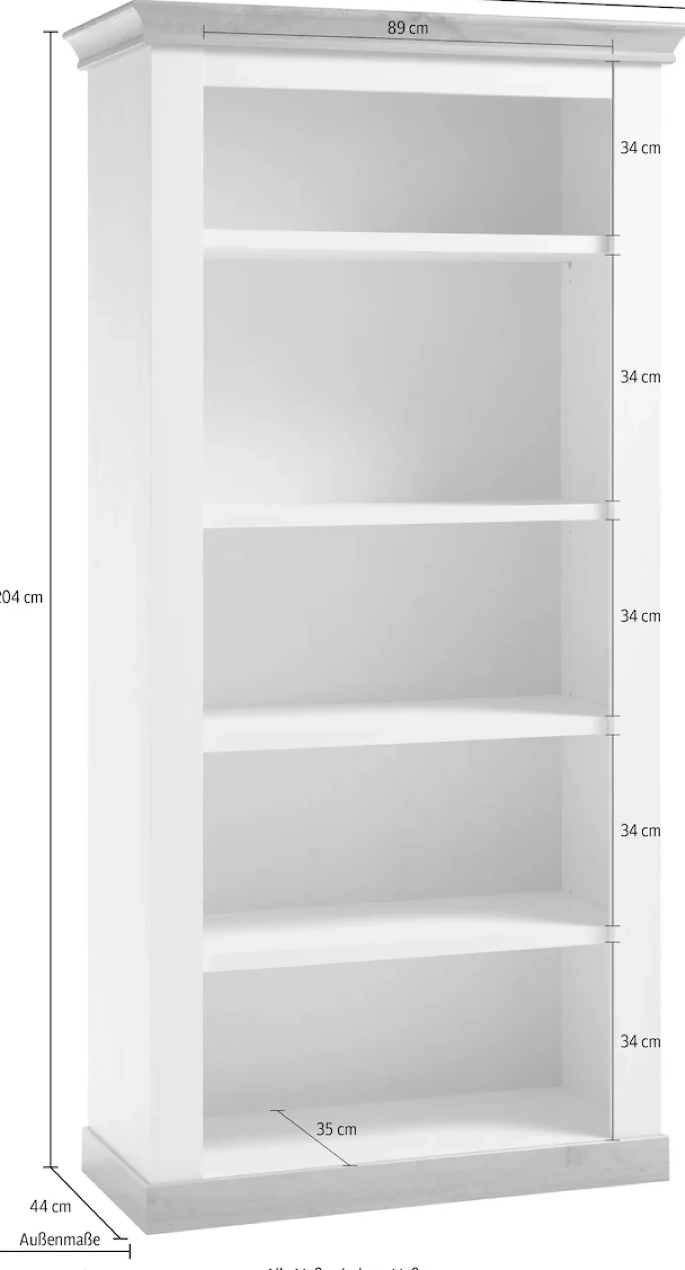 Home affaire Regal »Cremona, Schrank, Wohnzimmerschrank, Mehrzweckschrank, Regal« im Landhausstil, ausreichend Stauraum, vielseitig, 102 cm breit