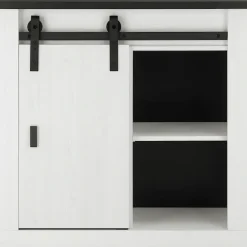 Home affaire Regal »SHERWOOD« modernes Holz Dekor, mit Scheunentorbeschlag aus Metall, Breite 93 cm
