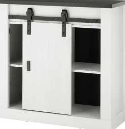 Home affaire Regal »SHERWOOD« modernes Holz Dekor, mit Scheunentorbeschlag aus Metall, Breite 93 cm