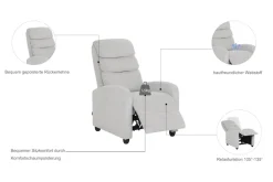 Home affaire Relaxsessel »BERVILLE, TV-Sessel, Ruhesessel mit Schlaffunktion, Webstoff« Liegesessel mit manueller Relaxfunktion
