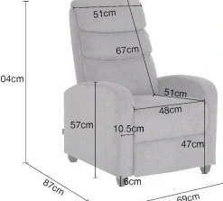 Home affaire Relaxsessel »BERVILLE, TV-Sessel, Ruhesessel mit Schlaffunktion, Webstoff« Liegesessel mit manueller Relaxfunktion