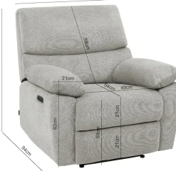 Home affaire Relaxsessel »LANNOY, TV-Sessel, elektr. o. manuelle Relaxfunktion, USB A/C,« Sessel mit Liegefunktion 105°-150°, Federkernpolsterung