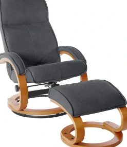 Home affaire Relaxsessel »Lille, TV-Sessel, Sessel mit Hocker, Wohnzimmer,« Schlaffunktion, Luxus-Microfaser Bezug und Holzgestell, Sitzhöhe 46 cm