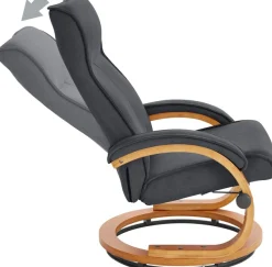 Home affaire Relaxsessel »Lille, TV-Sessel, Sessel mit Hocker, Wohnzimmer,« Schlaffunktion, Luxus-Microfaser Bezug und Holzgestell, Sitzhöhe 46 cm